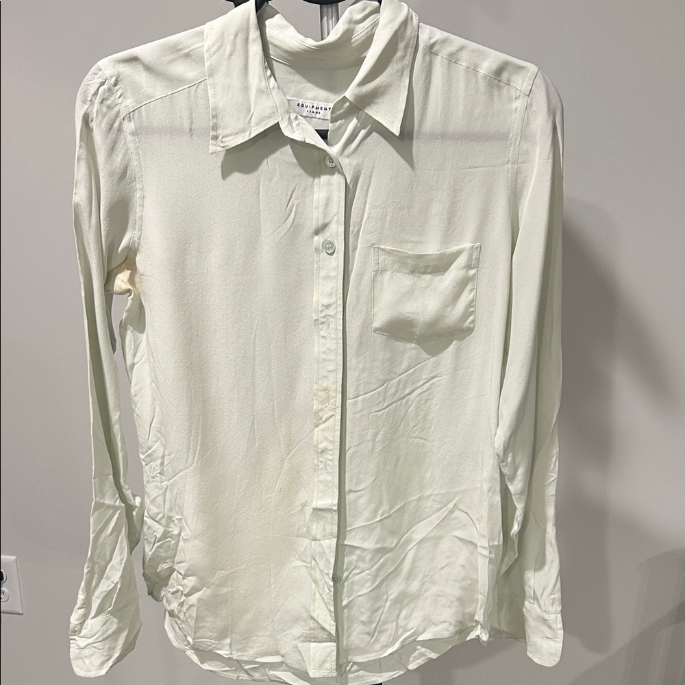 Equipment Women's Cream Button Down Shirt